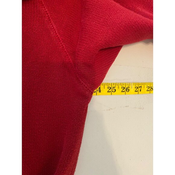 Eddie Bauer Mens Red Cotton Quarter-Zip Pullover Sweater XL - Picture 7 of 10